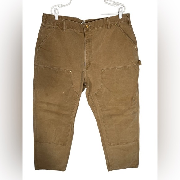 Carhartt Mens Work Pants Size 42x32 5 pockets Brown - Picture 1 of 7